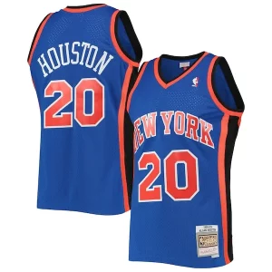Amazing Allan Houston New York Knicks Hardwood Classics Swingman Jersey Blue