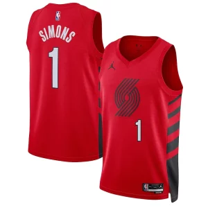 Gorgeous Anfernee Simons Portland Trail Blazers Jordan Brand Unisex Swingman Jersey Statement Edition Red