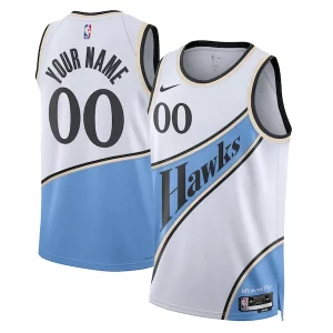 Amazing Atlanta Hawks Nike Unisex 2024/25 Custom Swingman Jersey City Edition White