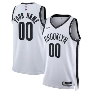 Amazing Brooklyn Nets Nike Unisex Swingman Custom Jersey White Association Edition