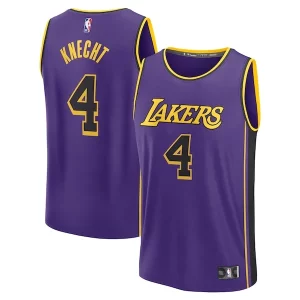 Amazing Dalton Knecht Los Angeles Lakers Fast Break Replica Player Jersey Statement Edition Purple