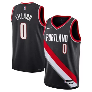 Impressive Damian Lillard Portland Trail Blazers Nike Youth Swingman Jersey Icon Edition Black