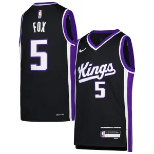 Unique De'Aaron Fox Sacramento Kings Nike Youth Swingman Jersey Icon Edition Purple