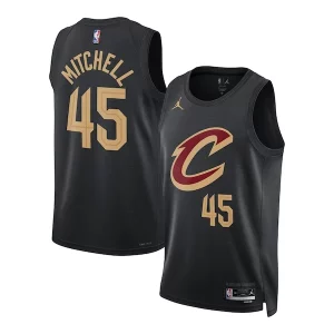 Amazing Donovan Mitchell Cleveland Cavaliers Jordan Brand Unisex Swingman Jersey Statement Edition Black