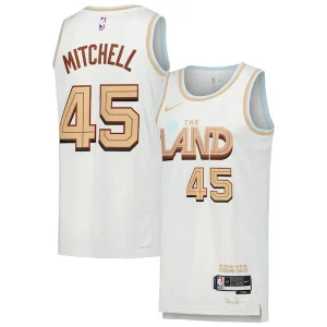 Amazing Donovan Mitchell Cleveland Cavaliers Nike Swingman Player Jersey City Edition White
