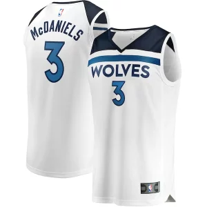 Amazing Jaden McDaniels Minnesota Timberwolves Youth Fast Break Replica Player Jersey Association Edition White