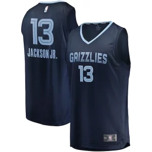 Amazing Jaren Jackson Jr. Memphis Grizzlies Replica Fast Break Jersey Navy Icon Edition