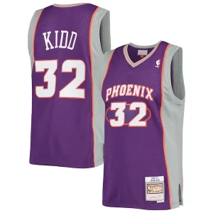 Amazing Jason Kidd Phoenix Suns 2001/02 Hardwood Classics Swingman Jersey Purple