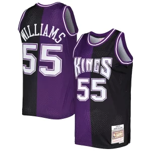 Amazing Jason Williams Sacramento Kings Hardwood Classics 2000/01 Split Swingman Jersey Purple/Black