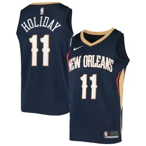 Amazing Jrue Holiday New Orleans Pelicans Nike Swingman Jersey Navy