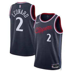 Amazing Kawhi Leonard LA Clippers Nike Unisex 2024/25 Swingman Jersey Navy Icon Edition