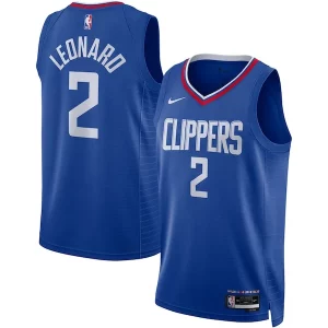 Amazing Kawhi Leonard LA Clippers Nike Unisex Swingman Jersey Icon Edition Royal/White