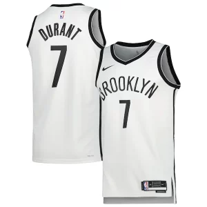 Amazing Kevin Durant Brooklyn Nets Nike Unisex Swingman Jersey Association Edition White/Black