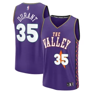 Cool Kevin Durant Phoenix Suns Youth 2024/25 Fast Break Player Jersey City Edition Purple