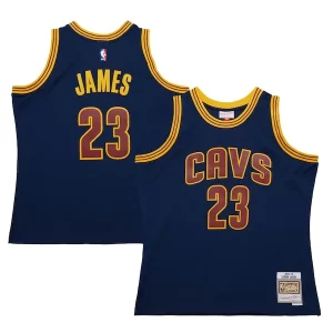 Amazing LeBron James Cleveland Cavaliers 2015/16 Hardwood Classics Swingman Jersey Navy