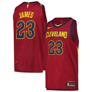 Amazing LeBron James Cleveland Cavaliers Nike Authentic Player Jersey Icon Edition Wine