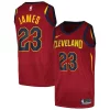 Amazing LeBron James Cleveland Cavaliers Nike Swingman Player Jersey Icon Edition Wine