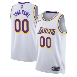 Amazing Los Angeles Lakers Nike Unisex Swingman Custom Jersey White Association Edition