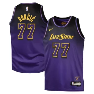 Amazing Luka Dončić Los Angeles Lakers Nike City Edition Swingman Jersey 2024 Purple