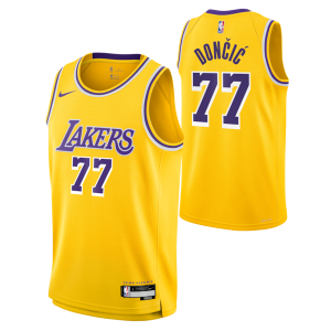 Amazing Luka Dončić Los Angeles Lakers Nike Unisex Swingman Jersey Icon Edition Gold
