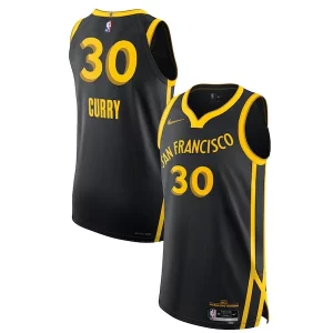 Amazing Nike Stephen Curry Golden State Warriors Authentic Jersey City Edition Black