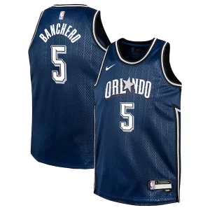 Amazing Paolo Banchero Orlando Magic Nike Youth Swingman Replica Jersey City Edition Navy