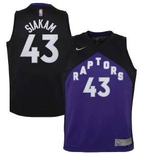 Amazing Pascal Siakam Toronto Raptors Nike Youth 2020/21 Swingman Player Jersey Black/Purple Earned Edition
