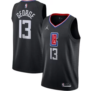 Amazing Paul George LA Clippers Jordan Brand 2020/21 Swingman Jersey Statement Edition Black