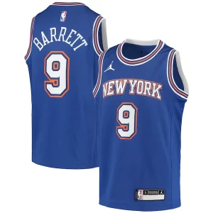 Amazing RJ Barrett New York Knicks Jordan Brand Youth 2020/21 Swingman Player Jersey Statement Edition Blue