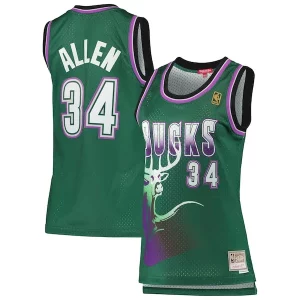 Cool Ray Allen Milwaukee Bucks Women's 1996/97 Hardwood Classics Swingman Jersey Green
