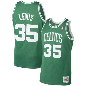 Amazing Reggie Lewis Boston Celtics 1987/88 Hardwood Classics Swingman Jersey Kelly Green
