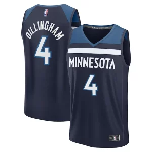 Unique Rob Dillingham Minnesota Timberwolves Youth 2024 NBA Draft Fast Break Player Jersey Icon Edition Navy