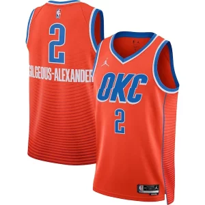 Amazing Shai Gilgeous Alexander Oklahoma City Thunder Jordan Brand Unisex Swingman Jersey Statement Edition Orange