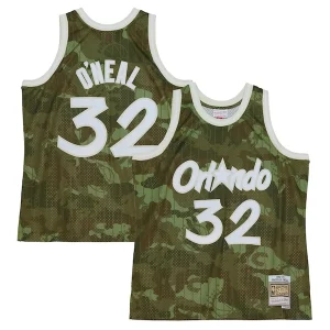 Amazing Shaquille O'Neal Orlando Magic Hardwood Classics 1994/95 Ghost Green Swingman Jersey Camo