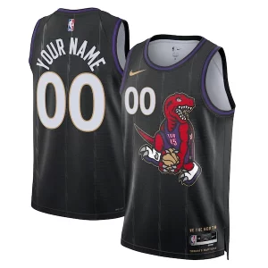 Amazing Toronto Raptors Nike Unisex 2024/25 Custom Swingman Jersey City Edition Black