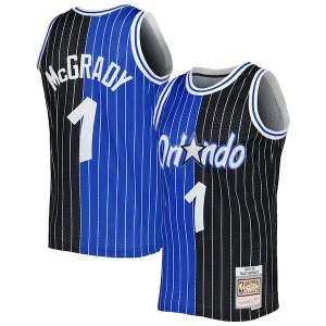 Amazing Tracy McGrady Orlando Magic Hardwood Classics 2003/04 Split Swingman Jersey Blue/Black