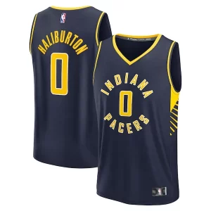 Amazing Tyrese Haliburton Indiana Pacers Youth Fast Break Replica Player Jersey Icon Edition Navy