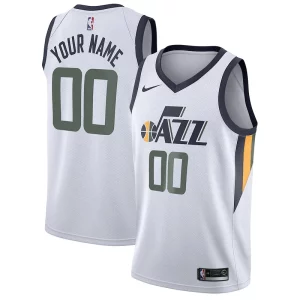 Amazing Utah Jazz Nike Swingman Custom Jersey Association Edition White