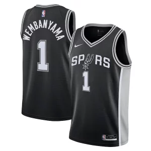 Amazing Victor Wembanyama San Antonio Spurs Nike Youth Swingman Jersey Icon Edition Black