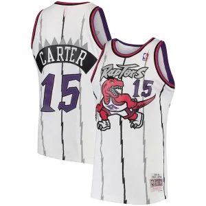Amazing Vince Carter Toronto Raptors 1998/99 Hardwood Classics Swingman Jersey White/Purple