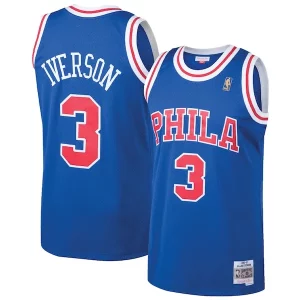 Chic Allen Iverson Philadelphia 76ers 1996/97 Hardwood Classics Throwback Swingman Jersey Royal
