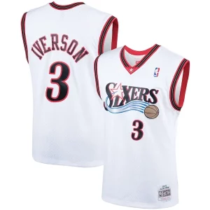 Chic Allen Iverson Philadelphia 76ers Hardwood Classics Swingman Jersey White/Royal