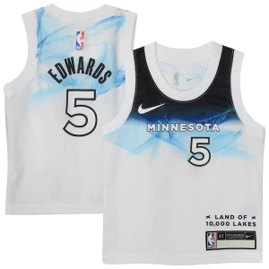 Chic Anthony Edwards Minnesota Timberwolves Nike Toddler 2024/25 Swingman Player Jersey City Edition White