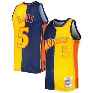 Chic Baron Davis Golden State Warriors Hardwood Classics 2006/07 Split Swingman Jersey Navy/Gold