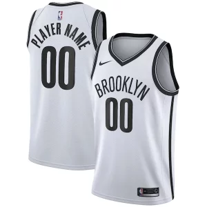 Chic Brooklyn Nets Nike 2020/21 Swingman Custom Jersey Association Edition White
