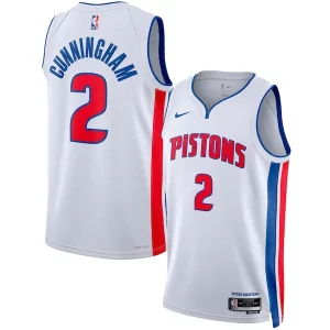 Chic Cade Cunningham Detroit Pistons Nike Unisex Swingman Jersey Association Edition White/Blue
