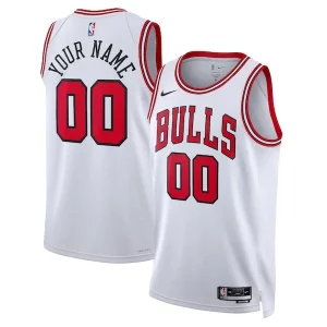 Chic Chicago Bulls Nike Unisex Swingman Custom Jersey White Association Edition