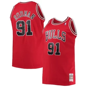 Chic Dennis Rodman Chicago Bulls 1997/98 Big & Tall Hardwood Classics Swingman Jersey Red