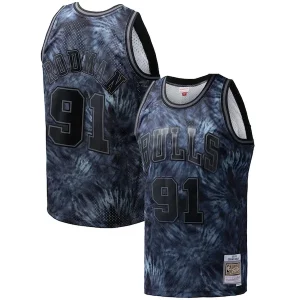 Chic Dennis Rodman Chicago Bulls Hardwood Classics 1995/96 Tie Dye Swingman Jersey Black
