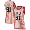Chic Dennis Rodman Chicago Bulls Women's 75th Anniversary Rose Gold 1997 Swingman Jersey Pink
